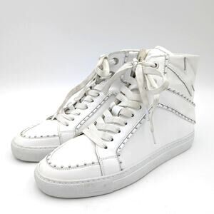 Zadig & Voltaire High Flash Stud Trim High Top Sneakers Women's Size US11 EU41